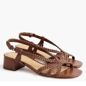 J. Crew Factory • New no box • Braided Sandals in Chocolate Brown